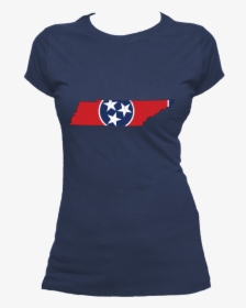 Tennessee Flag State Outline Red Womens Short Sleeve - Professional Fangirl Shirt, HD Png Download, Free Download