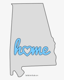Alabama Home Heart Stencil Pattern Template Shape State - Poster, HD Png Download, Free Download