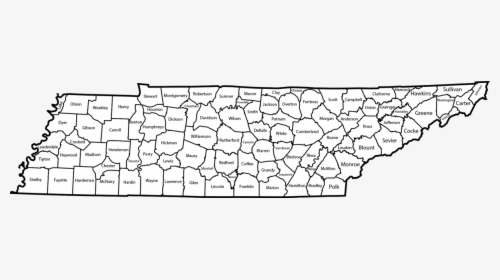 Map Of Tennessee Counties - Tennessee Counties Map, HD Png Download, Free Download