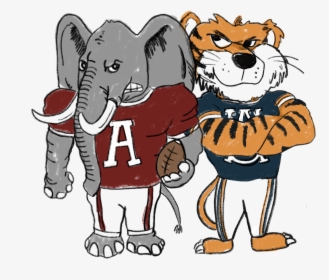 Alabama Vs Auburn Mascot, HD Png Download, Free Download