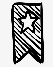 Bookmark Sketch With A Star, HD Png Download, Free Download