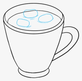 How To Draw Hot Chocolate - Hot Chocolate Simple Drawing, HD Png Download, Free Download
