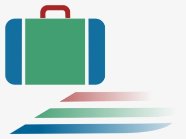 Suitcase Icon Blue Green Red Dynamic V14 - Briefcase, HD Png Download, Free Download