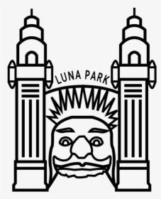 Luna Park Line Drawing, HD Png Download, Free Download