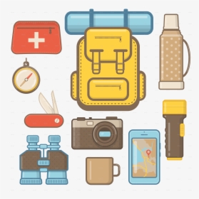 Transparent Thermos Clipart - Camping Set Png, Png Download, Free Download