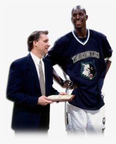Kevin Garnett With Timberwolves Head Coach Flip Saunders - Kevin Garnett Timberwolves Png, Transparent Png, Free Download