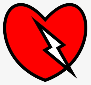 Heart, Love, Care, Red, Thunder, Bolt, Light, Energy - Heart With Electricity, HD Png Download, Free Download