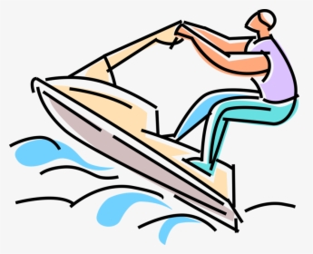Vector Illustration Of Personal Watercraft Water Sports, HD Png Download, Free Download