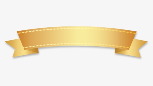 Golden Ribbon Banner Up Arc With Fold Wedge End - Folded Yellow Ribbon Banner, HD Png Download, Free Download