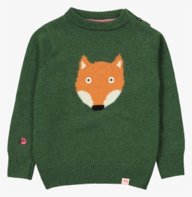 Transparent Baby Fox Png - Tootsa Macginty Fox Jacquard Knit Jumper Green, Png Download, Free Download