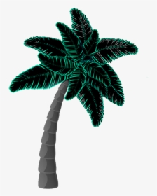 Transparent Neon Palm Tree Png - Cartoon Palm Tree Png Purple, Png Download, Free Download