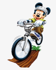 Mickey Mouse On Cycle, HD Png Download, Free Download
