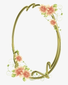 Oval Flower Frame Png, Transparent Png, Free Download
