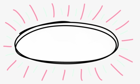 White Bubble With Pink And Green Lines - Circle, HD Png Download, Free Download