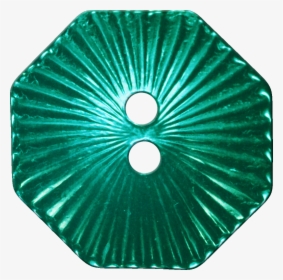 Octagonal Button With Radiating Lines, Blue-green, HD Png Download, Free Download