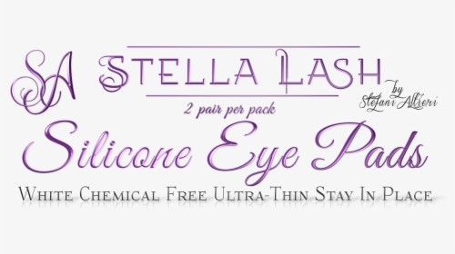 Stella Lash Silicone White Eye Pads Gel Free - Calligraphy, HD Png Download, Free Download