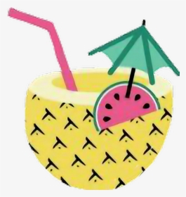 Pineapples Piñacolada Summer Hawaii Drink Tikibar Piña - Summer Flamingo Clipart, HD Png Download, Free Download