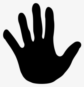 Handprint Outline Finger Clipart Hand Palm Pencil And - Black Handprint, HD Png Download, Free Download