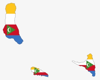 Comoros Flag Map With Stroke Clip Arts - Comoros Flag Map Png, Transparent Png, Free Download
