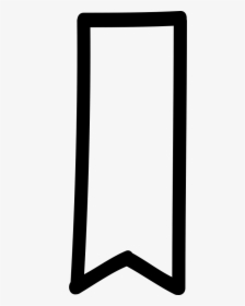 Bookmark Hand Drawn Outline - Black-and-white, HD Png Download, Free Download