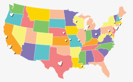 Us States Map Png, Transparent Png, Free Download