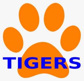 Tigers Drawing Paw Transparent Png Clipart Free Download - Orange Tiger Paw Prints, Png Download, Free Download