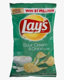 Lay"s Sour Cream & Onion Potato Chips, - Sour Cream And Onion Lays Chips, HD Png Download, Free Download