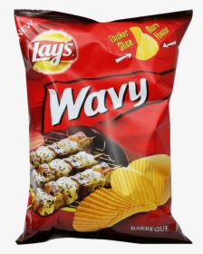 Lays Wavy Chips Barbeque 68 Gm - Wavy Crisps Barbecue Pakistan, HD Png Download, Free Download