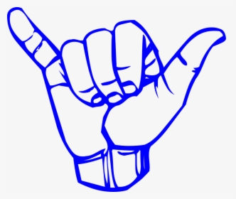 Yes, Hang Loose, Gesture, Hand, Blue - Sign Language Y Png, Transparent Png, Free Download