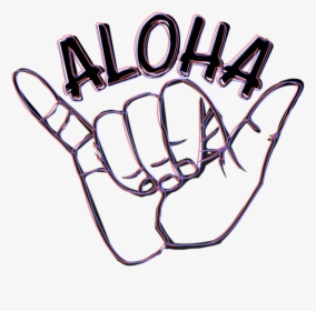 Aloha By Herbluebox - Pink Hang Loose Sticker, HD Png Download, Free Download