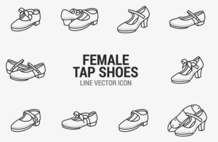 Female Tap Shoes Icons Vector - Tap Shoes Icon, HD Png Download, Free Download