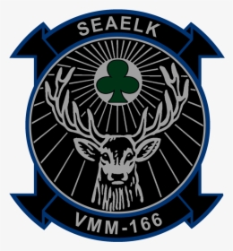 Usmc Vmm-166 Sea Elk Squadron Sticker - Jagermeister Logo, HD Png Download, Free Download