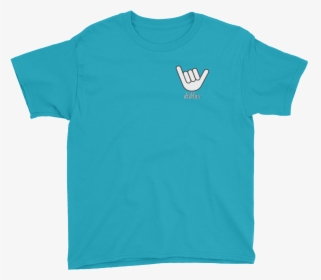 Youth Hang Loose Lacrosse Tee Teal/pink - Trophy Eyes Jade Shirt, HD Png Download, Free Download