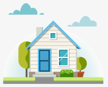 House With Ladder Cartoon, HD Png Download, Free Download