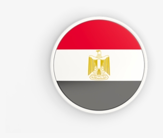 Round Icon With White Frame - Egypt Flag Circle Png, Transparent Png, Free Download