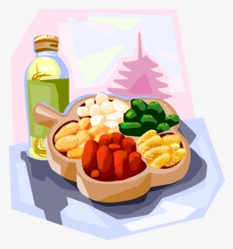 Vector Illustration Of Korean Cuisine Fried Glutinous - Korean Rice Cake Clipart, HD Png Download, Free Download