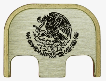 Mexican Eagle Brass Brushed Finish Back Plate - Coat Of Arms Of Mexico, HD Png Download, Free Download