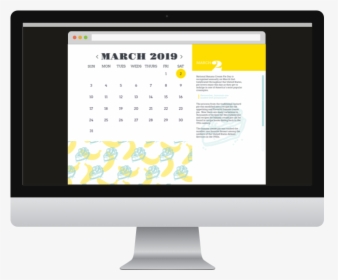 National Day Calendar- Responsive Concept App Web Ux - Computer Monitor, HD Png Download, Free Download