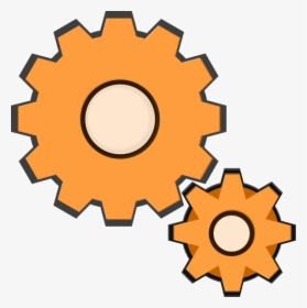Gears Clipart Orange - Transparent Background Gears Clipart, HD Png Download, Free Download