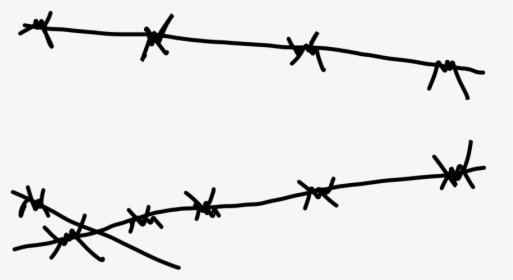 Transparent Barbwire Border Clipart - Easy Barb Wire Drawings, HD Png Download, Free Download