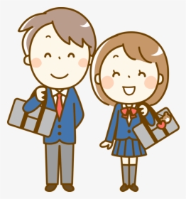 Family With Kids - Student In Uniform Clipart, HD Png Download, Free Download
