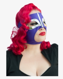 Penelope Purple Lucha Libre Mask - Lucha Libre Mask And Wig, HD Png Download, Free Download
