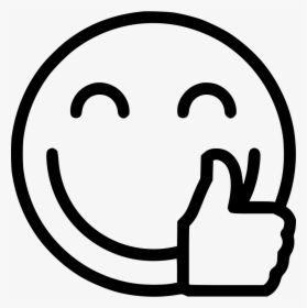 Smiley Face Thumbs Up Clipart Black And White, HD Png Download, Free Download