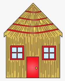 Showing Post & Media For Cartoon Stick House Clip Art - Three Little Pigs Straw House, HD Png Download, Free Download