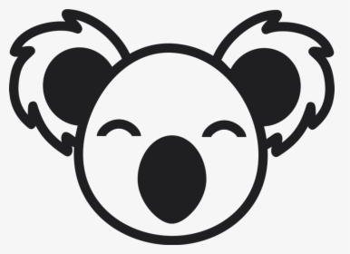 Black And White Koala Clipart, HD Png Download, Free Download