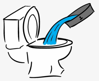 Flush The Liquid Waste Down The Toilet Clipart , Png - Flushing The Toilet Clipart, Transparent Png, Free Download