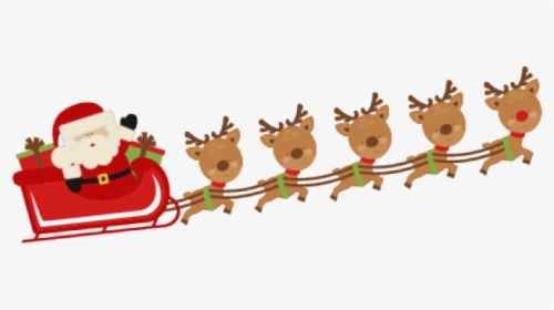 Free Reindeer Clipart - Santa's Reindeer Clip Art, HD Png Download, Free Download