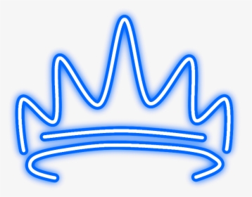 #neon #glow #crown #blue #hat #freetoedit #mimi #sticker - Glowing Neon Crown Png, Transparent Png, Free Download