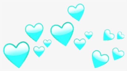 Blue Heart Crown Heartcrown Bynisha Sticker Decoration - Transparent Yellow Heart Crown Png, Png Download, Free Download