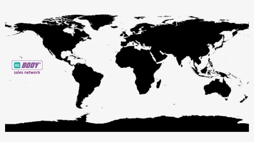 Globe Map Black White, HD Png Download, Free Download